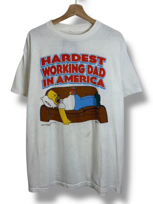 Vintage 1998 The Simpsons “Hardest Working Dad In America” T Shirt