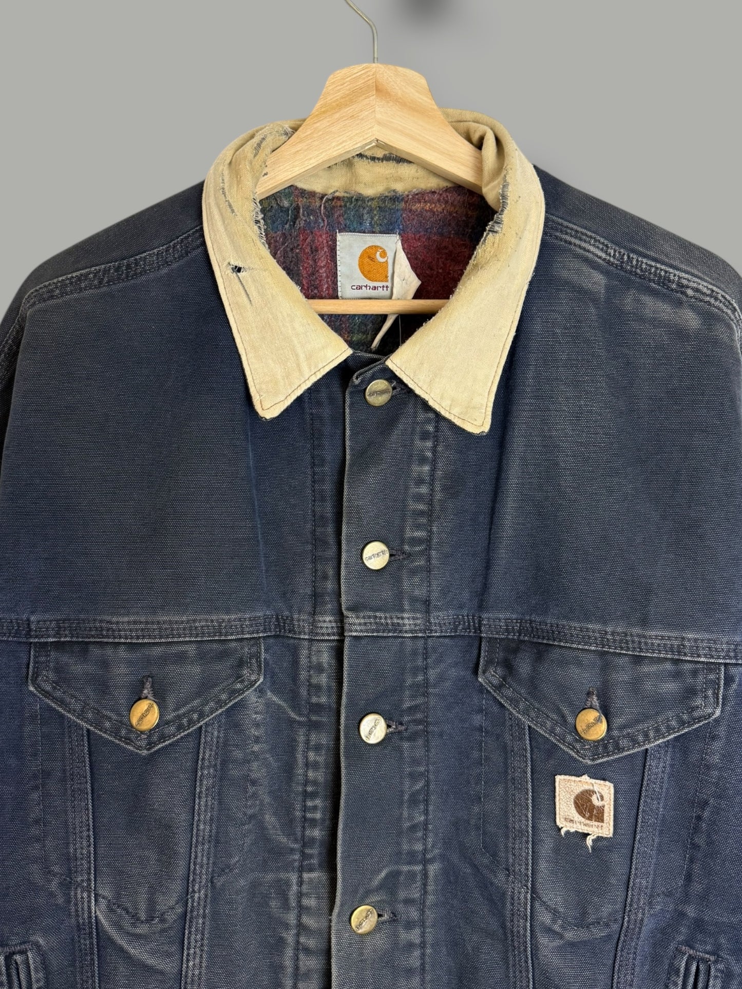 Vintage 90's Carhartt Navy Blue Detroit Jacket