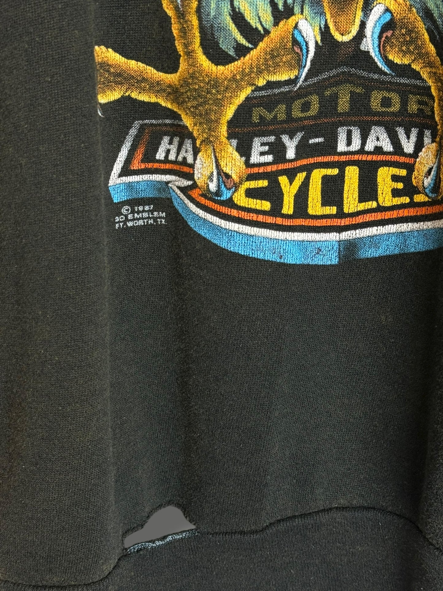 Vintage 1987 3D Emblem Harley Davidson Crewneck