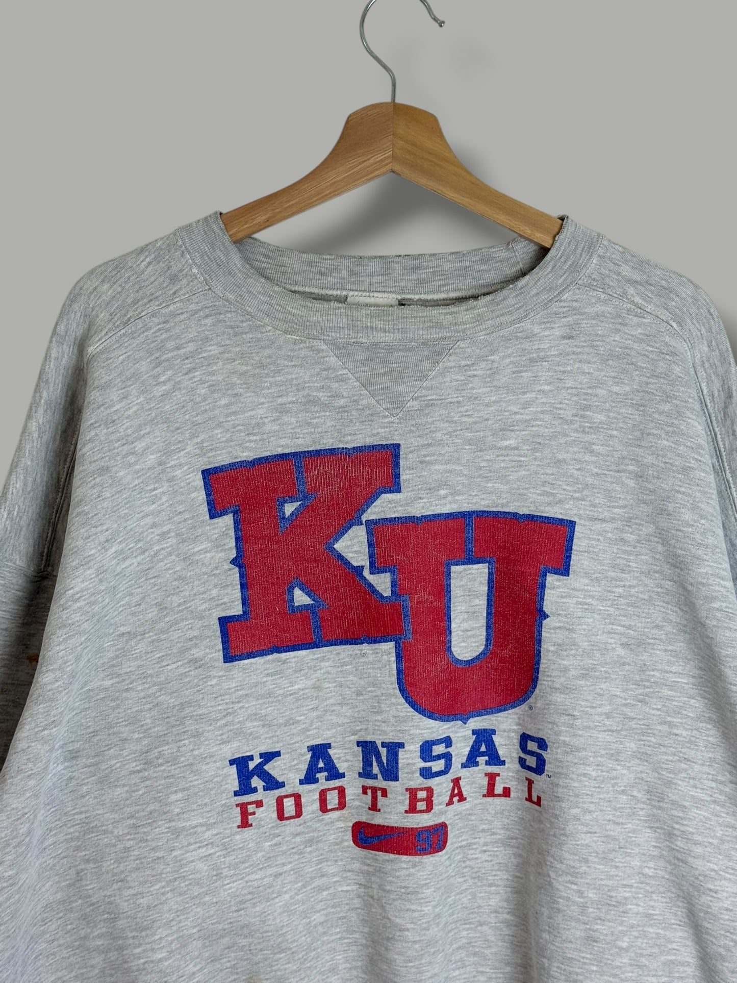 Vintage 90's Nike Kansas Football Crewneck
