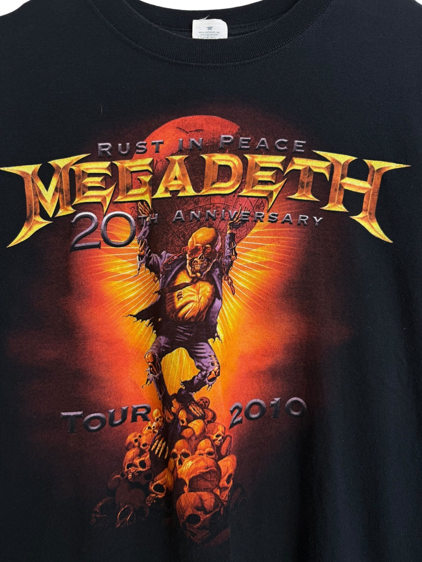 Vintage 2010 Megadeth “Rust In Peace” Concert Tour T Shirt