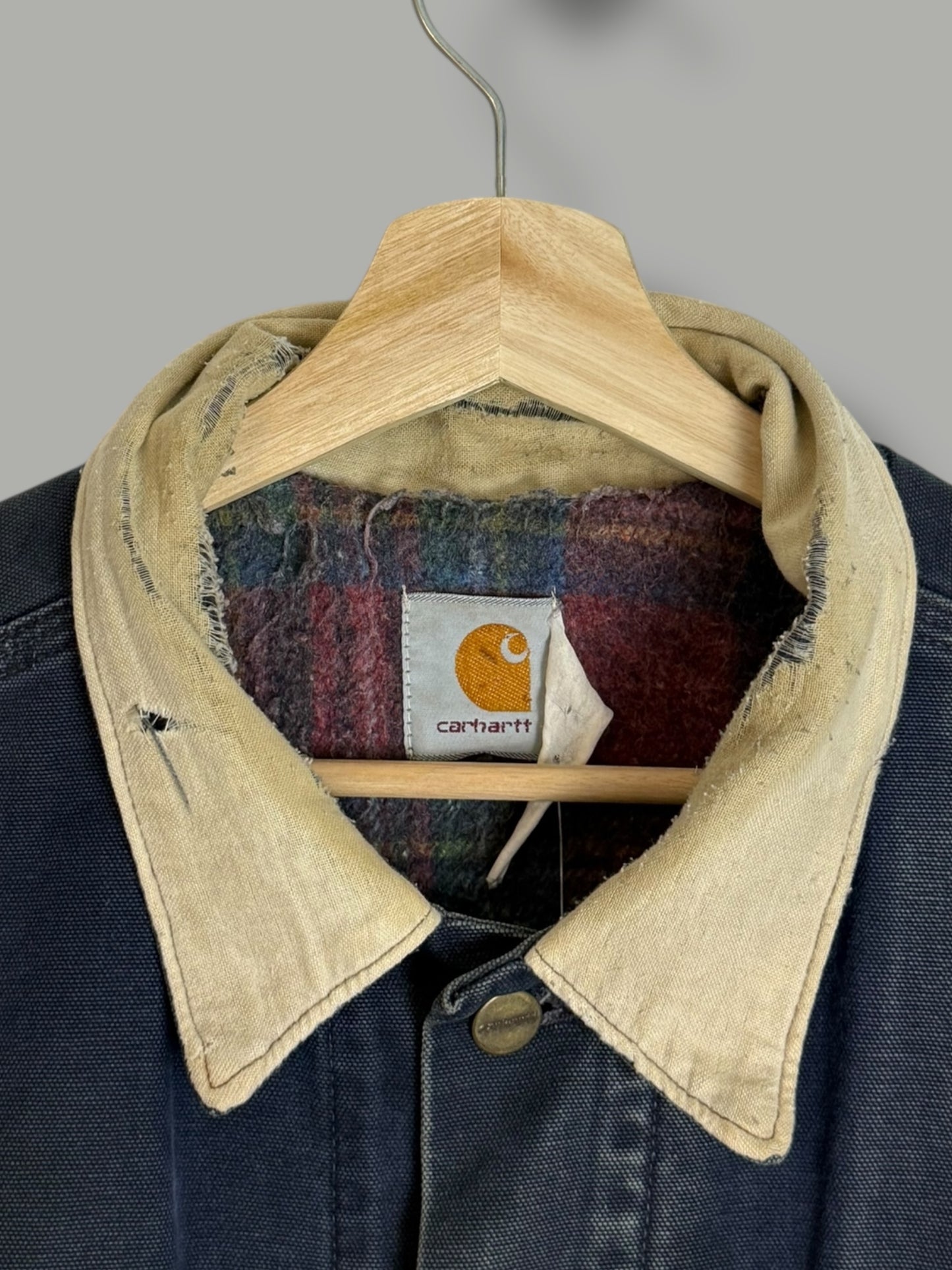 Vintage 90's Carhartt Navy Blue Detroit Jacket