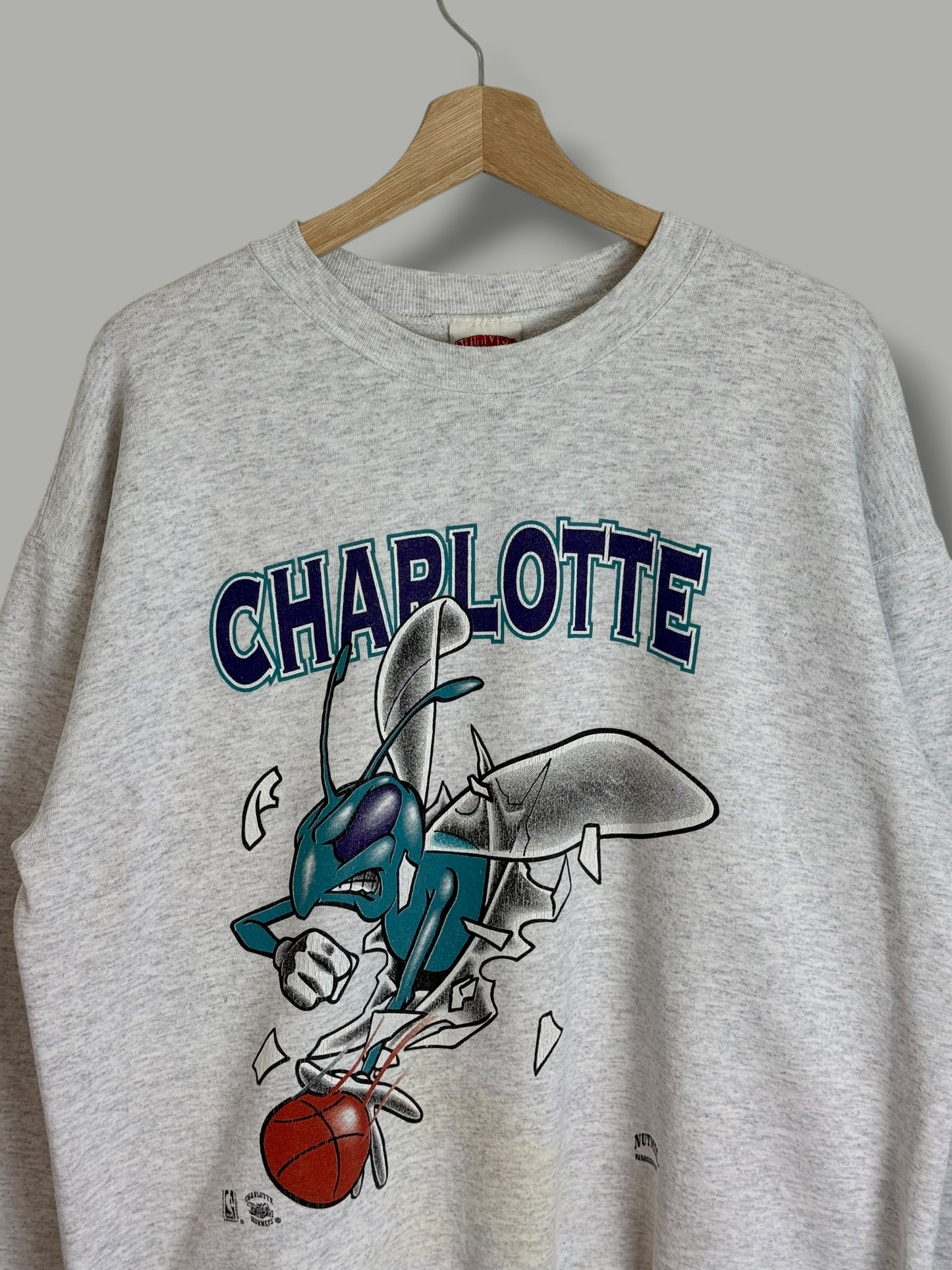 Vintage 90's Charlotte Hornets Nutmeg Crewneck
